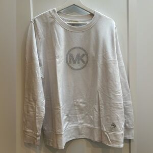 White MK sweatshirt